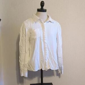 Dazy white button down top size Medium